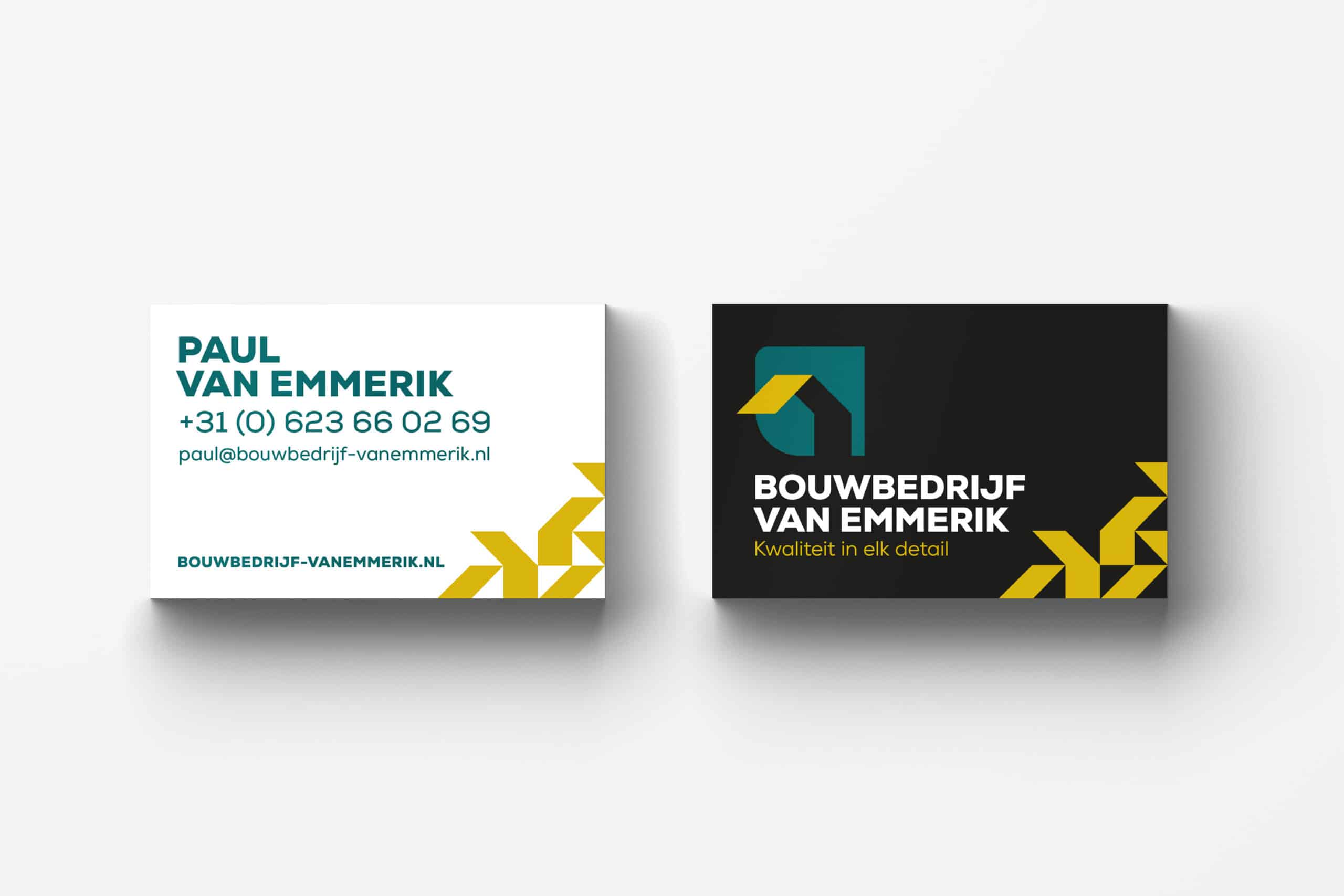 kordaat-bouwbedrijf-van-emmerik-business-card design visitekaartje bouwbedrijf van emmerik